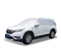 Half Car Cover Waterproof Ninonly Universal Car Top Cover Breathable All Weather Protection Auto Outdoor Sun Rain Dust UV Protector for Windshield Sliver(for SUVs Up to 4.5-5.5M)