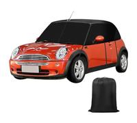 Half Car Cover Waterproof Replacement for Mini Cabrio R52 R57 F57 2005-2022, 600D Oxford Half Garage with Straps for Mini Cooper 3 doors, Soft Top Roof Protector Anti-UV/Frost/Ice/Dust (Black)