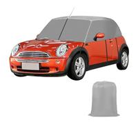 Half Car Cover Waterproof Replacement for Mini Cabrio R52 R57 F57 2005-2022, 600D Oxford Half Garage with Straps for Mini Cooper 3 doors, Soft Top Roof Protector Anti-UV/Frost/Ice/Dust (Gray)