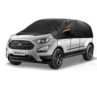 Half Car Cover Waterproof SUV,Outdoor Windproof Front and Rear Windscreen Half Top,Car Windshield Cover,Protect from Snow Ice Frost Sun UV Dust,Breathable Car Covers Fits SUV Length up to 460 cm