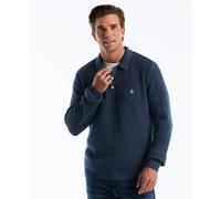 Half Cardigan Long Sleeve Sweater Polo In Sargasso Sea