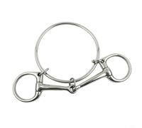 Half Cheek Snaffle Bit in Stainless Steel with Loose For Ring Design for English Riding Tack Equestrian Training Equipment and Horse Bridle Accessories Gentle Control