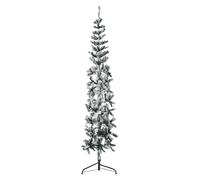 Half Christmas Tree 120 cm Slim White PVC 80 Tips Space-Saving Wall-Mount Steel