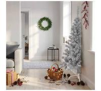 Half Christmas Tree Pink 150cm PVC Steel 340 Branches Wall-Mountable With Stand