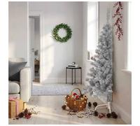 Half Christmas Tree Pink 150cm PVC Steel 340 Branches Wall-Mountable With Stand