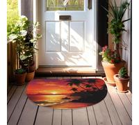 Half Circle Door Mat Dirt Trapper Doormats Non Slip Washable Entrance Rugs