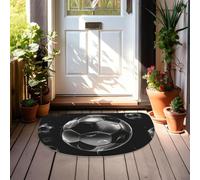 Half Circle Door Mat Non Slip Dirt Trapper Doormats Washable Entrance Rugs