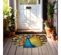 Half Circle Door Mat Non Slip Dirt Trapper Doormats Washable Entrance Rugs