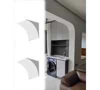 Half Circle Doorway Arch Backdrop 2 Pack, Door Curved Opening Molding 4 6 8 9 12 15 20 inch, Lightweight Drywall Door Frame Wall Arch(24.5x24.5x24.5cm (9.6x9.6x9.6"))