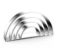 Half Circle Semicircle Cookie Cutter Set Large - 5 Inch, 4 Inch, 3 Inch, 2 Inch - Watermelon Frame Plaque Cookie Cutters Shapes Molds - Stainless Steel