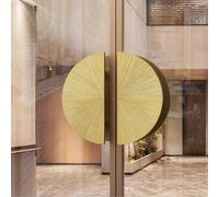 Half Circular Sliding Door Pull Handle Interior Exterior, Modern Barn Door/Glass Door Push Pull Handle, Half Moon Double Sided Door Handles for Single Door Bars KTV(30x15cm(11.8"x5.9"), Golden)