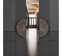 Half Circular Sliding Door Pull Handle Interior Exterior, Modern Barn Door/Glass Door Push Pull Handle, Half Moon Double Sided Door Handles for Single Door Bars KTV(40x20cm(15.8"x7.8"), Green)