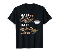 Half Coffee Half Sea Turtle Lover T-Shirt