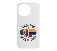 Half Colombian Half Mexican Flag Map DNA Mexico Colombia Case for iPhone 14 Pro Max