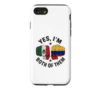 Half Colombian Half Mexican Flag Map DNA Mexico Colombia Case for iPhone SE (2020) / 7/8