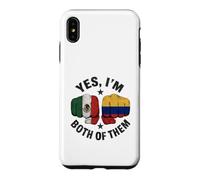Half Colombian Half Mexican Flag Map DNA Mexico Colombia Case for iPhone XS Max