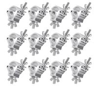 Half Coupler,Dancepandas 12 Pack Crossbars Clamps Heavy Duty 100kg 48-51mm Aluminum Alloy Stage Lighting Hook Clamp for Movable Stage Lights and Headlights