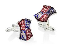 Half Crown Shield - Enamelled Coin Cufflinks