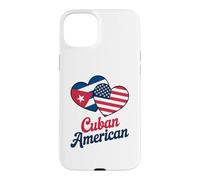 Half Cuban Half American Country USA Flag Cuba America Case for iPhone 15 Plus