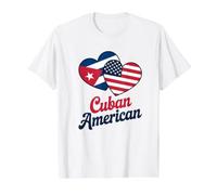 Half Cuban Half American Country USA Flag Cuba America Value Graphic T-Shirt, Men, White, S