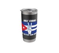 Half Cuban is Better Than None Cuba Stainless Steel Insulated Tumbler