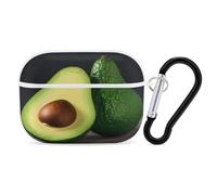 Half Cut Fruit Pieces Earbuds Organizer Shockproof Protective Airpods Pro Cover with Carabiner Clip Anti Fall Carrying Earphone Case Cover for Airpods Pro 2nd Generation White
