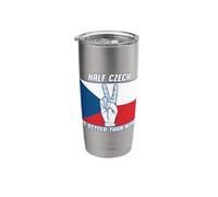 Half Czech is Better Than None Czech Republic Stainless Steel Insulated Tumbler