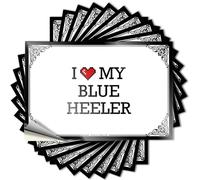Half Decals Aesthetic Decals, Stuff for Bedroom Cute Pattern Design for Microfiber Notebook | Bumper Removable Vinyl I Love My Blue Heeler(8X12CM)