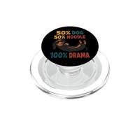 Half Dog Half Noodle Full Drama Dachshund PopSockets PopGrip for MagSafe