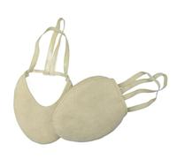 Half Dole Dance Shoes Girls Soft Rhythmic Gymnastics Shoes Professional Toe(XS) Ivory