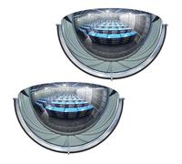 half dome acrylic mirrors set of 2 for wall 12 inch diameter safety mirrors for corners convex mirrors indoor for ceiling business entryway hallway office