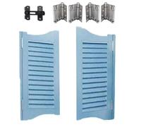Half Door for Doorways Saloon Doors Swinging Width 50cm-160cm Kitchen Cafe Door Swing Auto-Close Hinges Two-Way Opening, for House Doorways Laundry Room(Blue,W112xH100cm)
