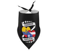 Half Ecuadorian Half Puerto Rican Cute Pet Bandana Scarf Triangle Drool Bib Stylish Handkerchie Fit Cats Dogs Pet Gifts