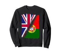 Half England Half Portugal Flag English Portuguese Heritage Sweatshirt