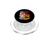Half English Half German Heritage Flag Pride Woman Retro Art PopSockets PopGrip for MagSafe