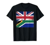 Half English Half South African England Pride Flag Heritage T-Shirt