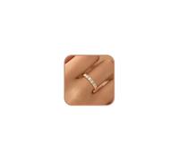 Half Eternity Ring Cubic Zirconia Wedding Rings for Women 925 Sterling Silver Iced Out Cubic Zirconia Engagement Ring Love Promise Stackable Ring Jewelry Gifts for Couples Wife Valentine's Day, 6