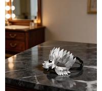 Half-Face Bird Beak Feather Mask, for Halloween Costume Party, Felt Masquerade Ball Props, Adjustable Carnival Decor(Silver)