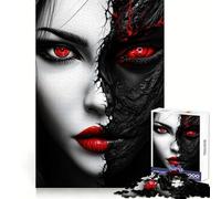 Half Face Demon 1000 Pieces Puzzles for Adults Serene Game Quality Print Pattern Build Home Display (38x52cm)