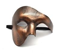 Half Face Halloween Mask Bronze Phantom Of the Opera Costume Adult Outfit Venetian Carnival Masquerade Party Fancy Dress Cosplay For Men Women