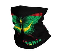 Half Face Headwear Butterfly Funny Mauritanian Mauritania Flag Tube Scarf Stylish Face Protection For Running, Climbing, Motorcycling