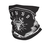 Half Face Headwear Demon Skulls 6 Mystical Magic Satan Hell Gothic Black Premium Half Face Scarf Multifunctional Headband for Climbing Sports 26X30cm