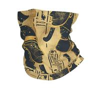 Half Face Headwear Egyptian Hieroglyphs Mystical Eye Scarab Pharaoh Novelty Half Face Scarf Breathable Bandana for Sports Workout 26X30cm