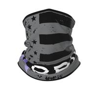 Half Face Headwear Esophageal Cancer Warrior Awareness Ribbon Usa Flag Quick Drying Neck Scarf Comfortable Headwear For Climbing Tennis Running