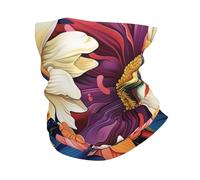 Half Face Headwear Flowers Eye Psychedelic Painting Mystical Colorful Novelty Neck Gaiter Windproof Bandana for Yoga Men 26X30cm