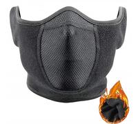 Half Face Mask Adjustable Fastener Windproof Men Women for Skiing Snowboarding Motorcycling Running Winter Outdoor Sports Highly Breathable Warming (Black)
