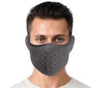 Half Face Mask Winter Warm Windproof Mask Thick Dustproof Breathable Mouth Cover for Skiing Snowboarding Motorcycling Winter Outdoor Sports (Gray)