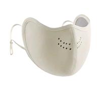 Half Face mmask - Windproof Fleece Neck Gaiter, Reusable Cloth Dust Face Maasks | Cold-Proof Breathable Half Balaclava for Men Women Outdoor Sports Running Hiking Cycling and Snowboarding, cream