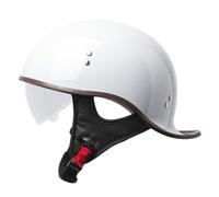 Half Face Motorcycle Helmet with Drop-Down Sun Visor Motorbike Open Face Helmets ECEDOT Approved Portable Scooter Halfhelmet Multi Layer Protection for Adults Men Women N,M:57-58CM