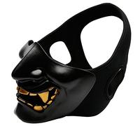 Half Face Protect Mask Devil Smile Mask Party Guardian Prajna Mask for Halloween, Cosplay, Costume Party and Movie Prop-BK